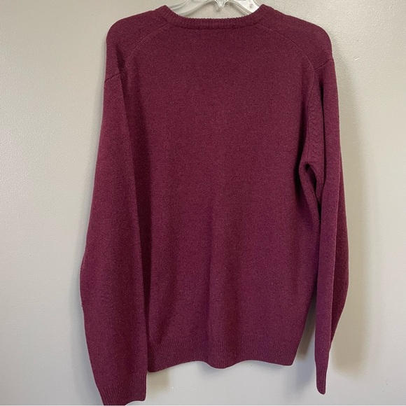 Vintage Edinburgh Woollen Mill Pure Lambs Wool washable burgundy SweaterMedium - Picture 5 of 8